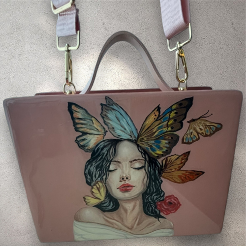 Shoulder Bag "Verena" (wood) - Image 2